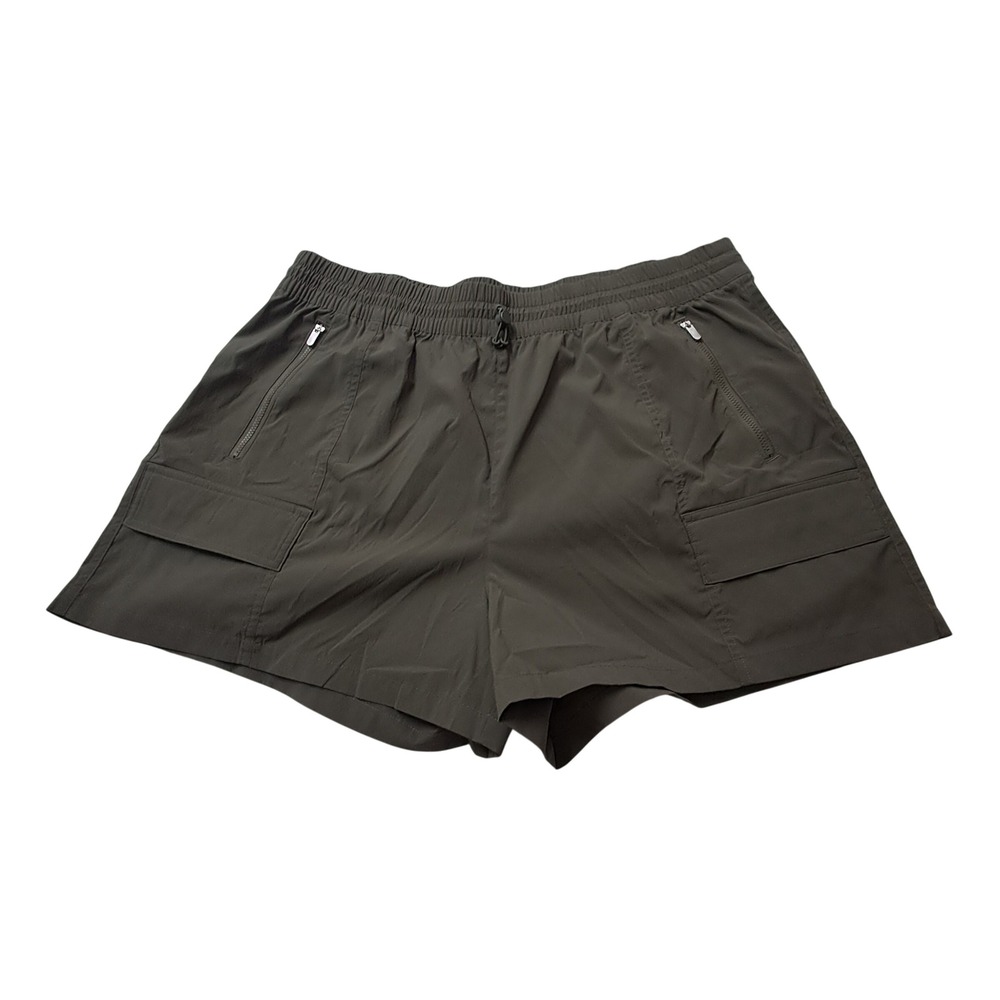 Athleta Cascade Cargo Shorts Womens XL Moss Green Hiking Outdoor Utility